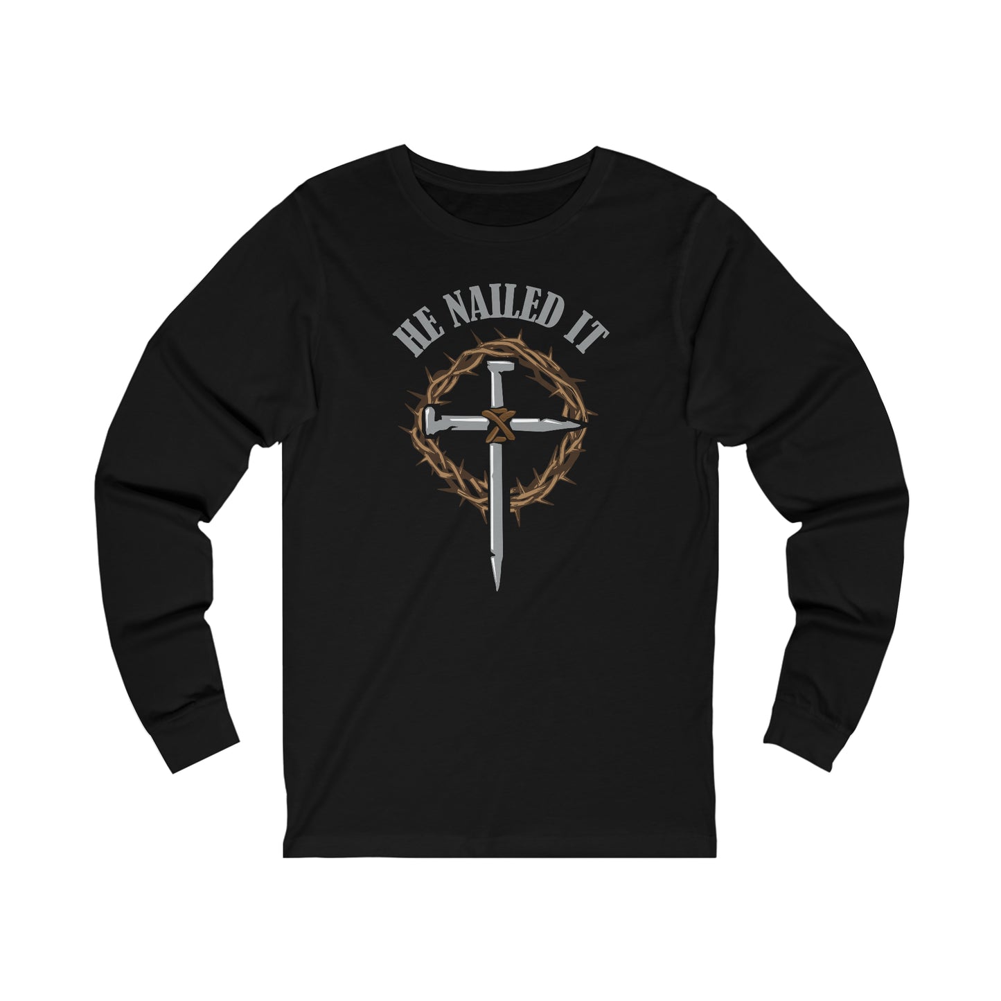 HE NAILED IT Gray | Unisex Jersey Long Sleeve Tee