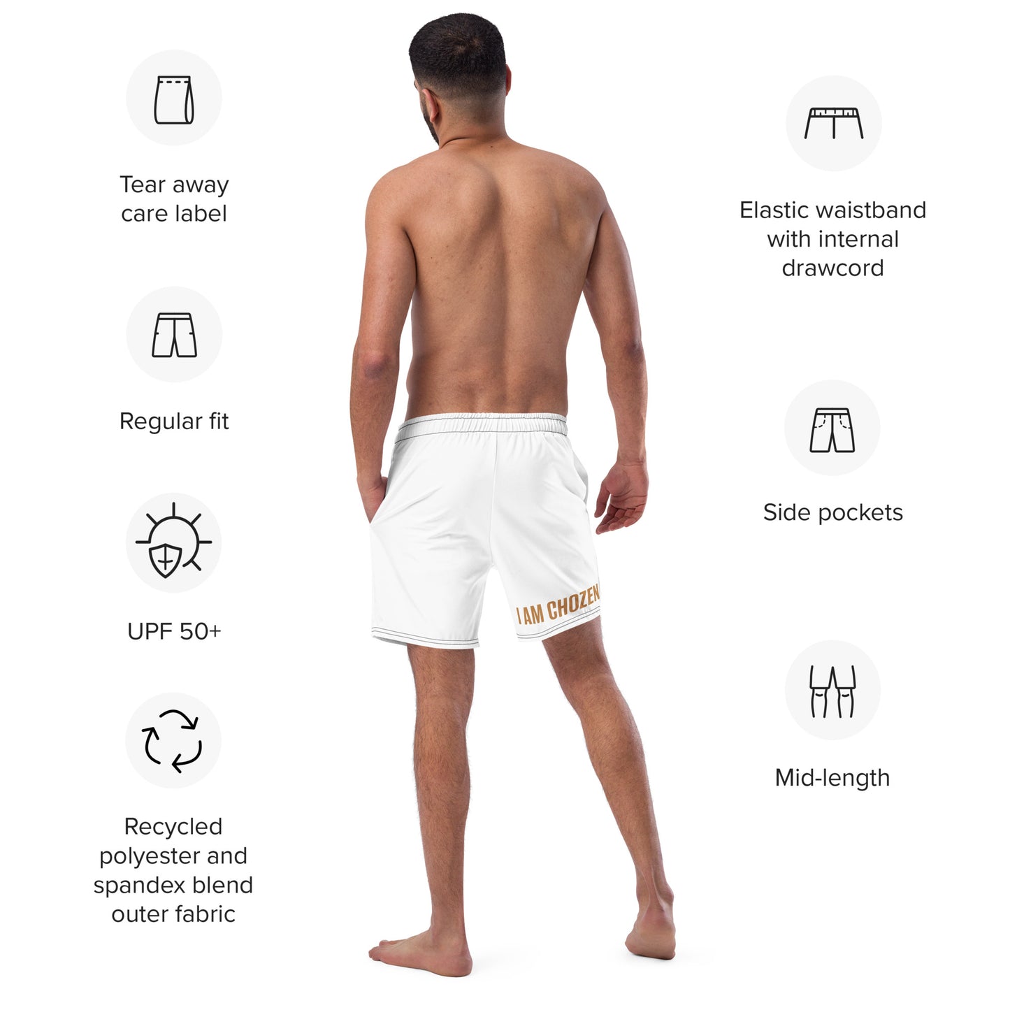 I AM CHOZEN Men's swim trunks