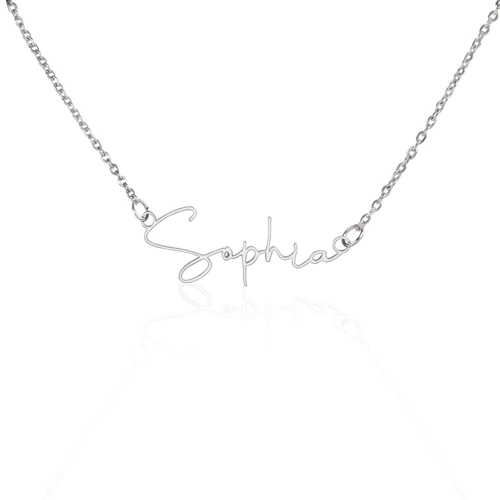 Personalized Name Necklace | Stylish Signature Script Font