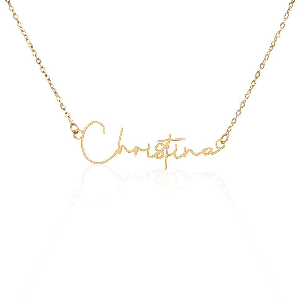 Personalized Name Necklace | Stylish Signature Script Font