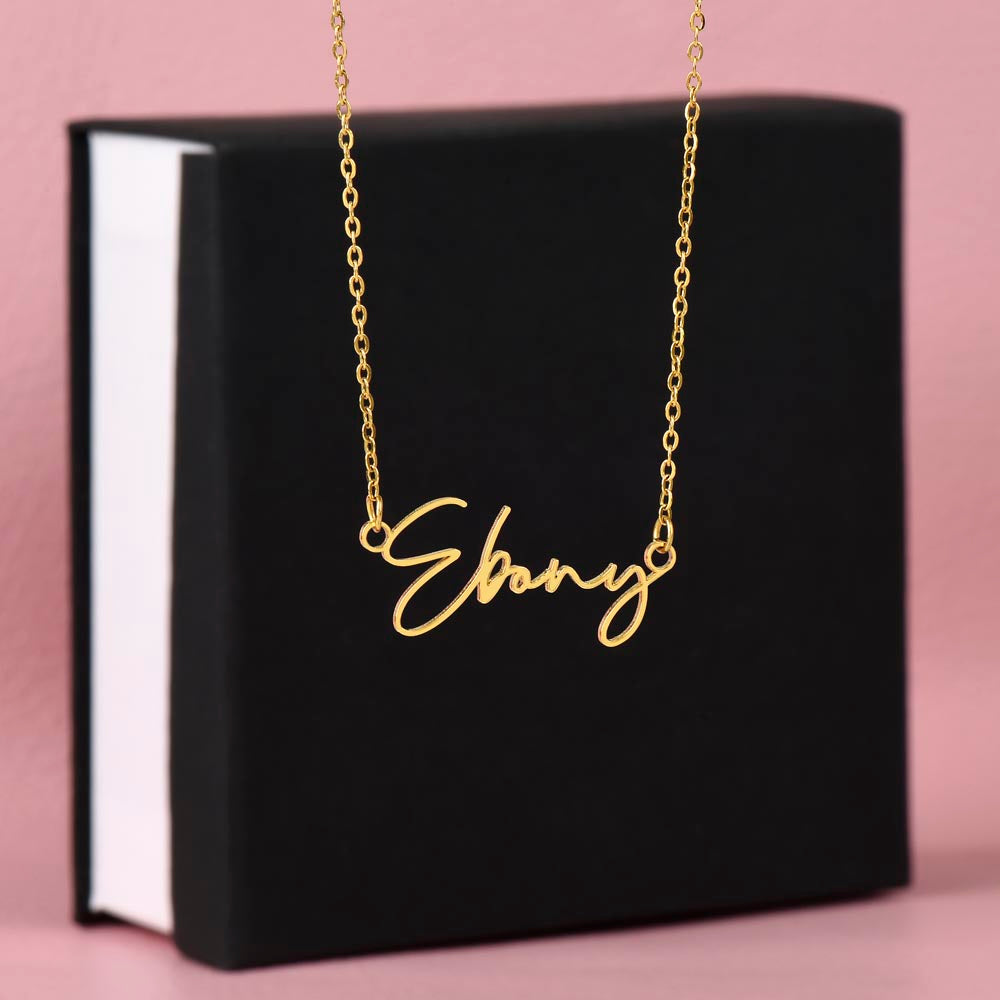 Personalized Name Necklace | Stylish Signature Script Font