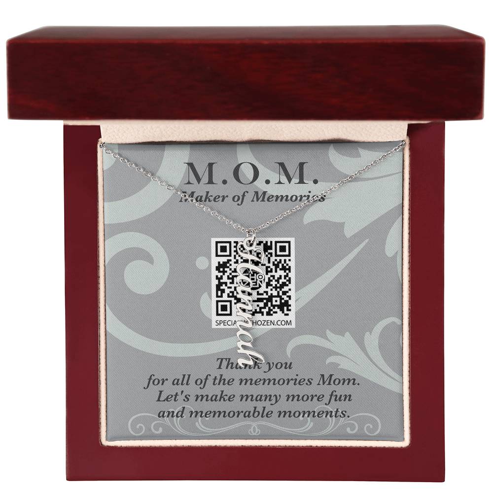 MOM | Multi Vertical Name Necklace