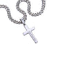 DAD | Personalized Steel Cross Necklace on Cuban Chain