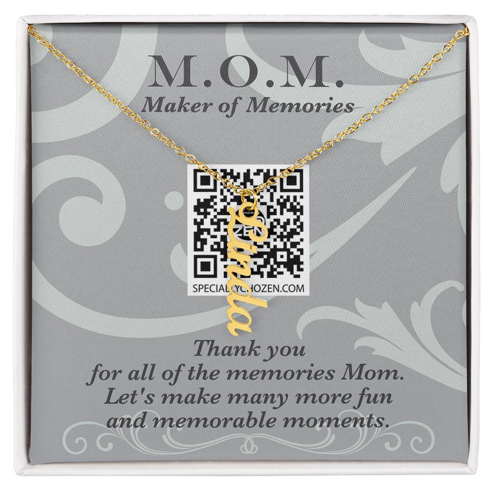 MOM | Multi Vertical Name Necklace