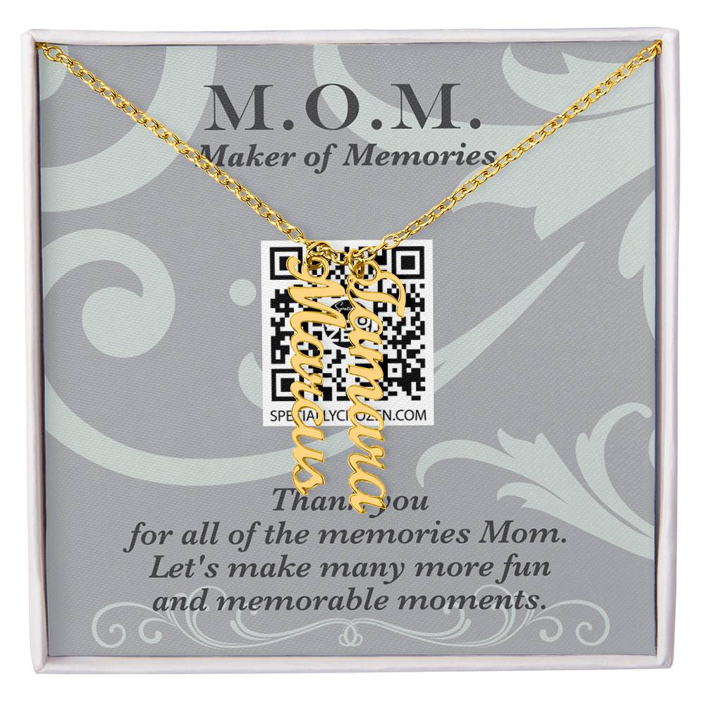 MOM | Multi Vertical Name Necklace